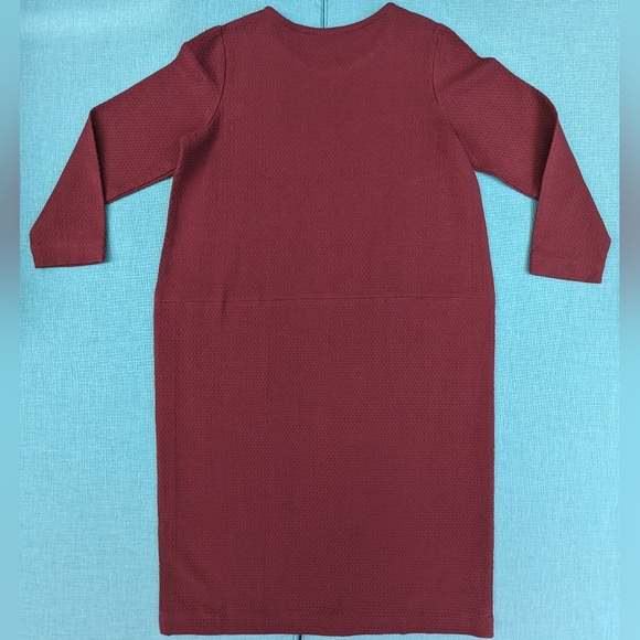New With Tags Small Handmade Maroon Dress 2 Pockets - Picture 4 of 8